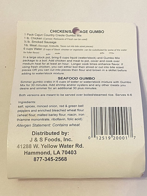 Cajun Country Creole Gumbo Base Seasoning Mix With Roux