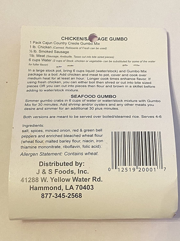 Cajun Country Creole Gumbo Base Seasoning Mix With Roux - New Orleans ...