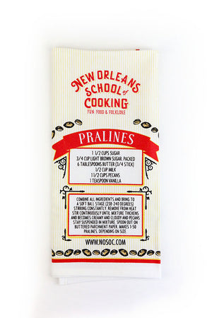 New Orleans School of Cooking Praline Recipe Towel