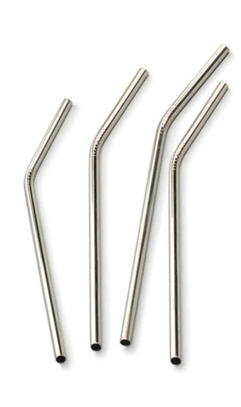 Eco Friendly Stainless Steel Bent Straws (Pack of 4)