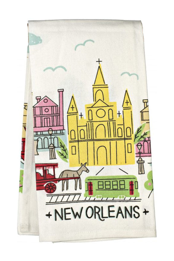 Colorful French Quarter Tea Towel