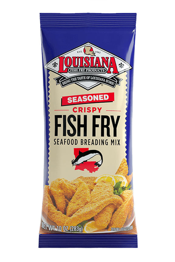 Louisiana Fish Fry: Seasoned Crispy Fish Fry Seafood Breading Mix