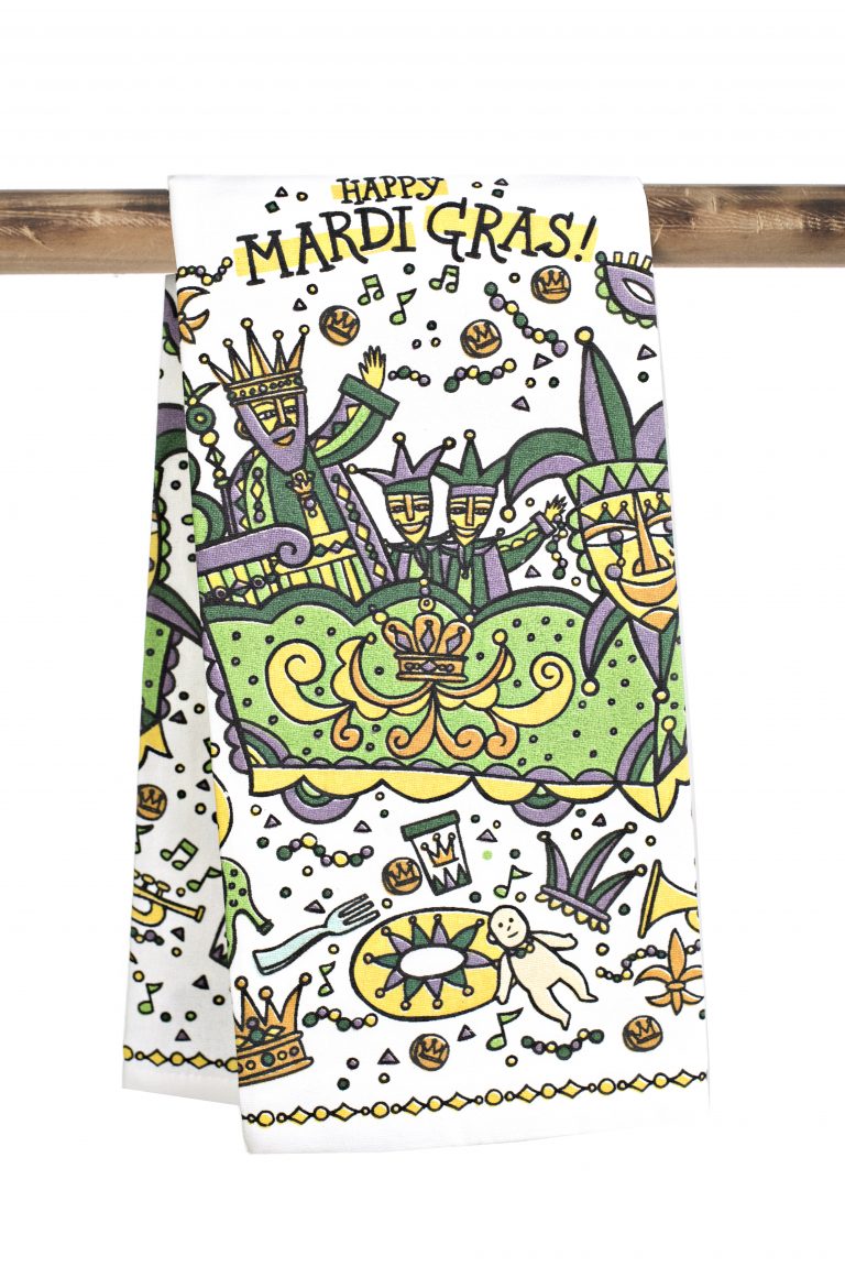 Mardi Gras Float Tea Towel