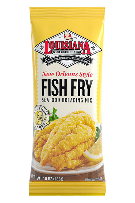 Louisiana Fish Fry: New Orleans Style Seafood Breading Mix With Lemon