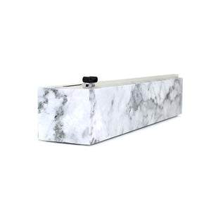 ChicWrap Marble Design Refillable Plastic Wrap Dispenser/Slide­ Cutter