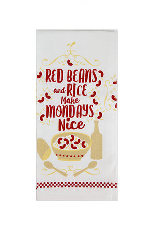 Red Beans & Rice Make Monday Nice Kitchen Towel